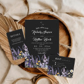 Elegante Wildblumen Rustikale Boho-Hochzeit Einladung