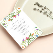 Wildblumen Botanische Hochzeit Tischnummer