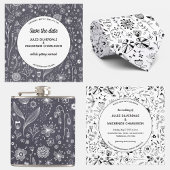 Moderne Hochzeit in Schwarz und Weiß Banner