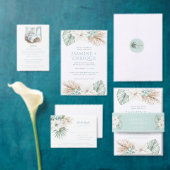 Sea Shell | Beach Wedding Runder Aufkleber (Personalisiere diese Kollektion eines unabhängigen Creators.)