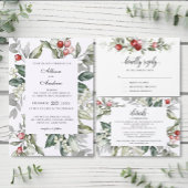 Soft Winter Berry | Bitte beantworten | RSVP-Karte RSVP Karte