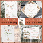 Little Bit of Country Winter Boho Baby Girl Shower Serviette