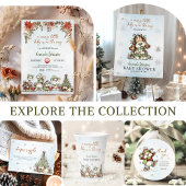 Merry Little Winter Puppy Christmas Baby Shower Serviette