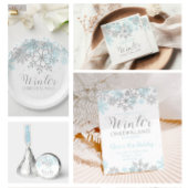 Winter Onederland Melierter Schneeblauer Silber Poster