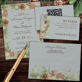 Winter Pine Gray Wedding Tischnummer