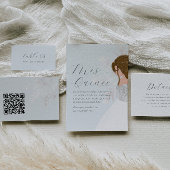 Winter Quinceanera Welcome Blue White Snowflake Serviette