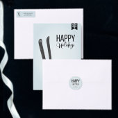 Tags zum Winterskifahren Happy Holidays Geschenkanhänger (Personalisiere diese Kollektion eines unabhängigen Creators.)