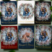 Elegant Frohe Weihnachten & Wreath Serviette