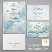 Arched Winter Wonderland Wedite Einladung