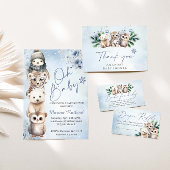 Oh Baby Winter Woodland Animals Kinderdusche Pappteller