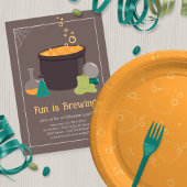 Hexe-Cauldron Halloween Einladung