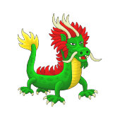 Mythologischer chinesischer Drache Permastempel
