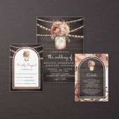 Terracotta Floral Barn Foto Brautparty Einladung (Personalisiere diese Kollektion eines unabhängigen Creators.)