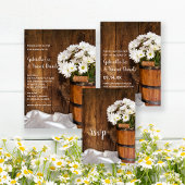 Eimer- und Daisies-Ranch-Hochzeit speichern Sie da Ankündigungspostkarte