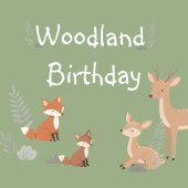  Woodland Animal Birthday Party  Pappteller