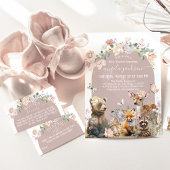 Woodland Uhu Frühlingsblütenmädchen Babydusche