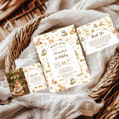 Woodland Animals Wild One Birthday Dankeskarte