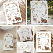 Rustic Woodland Baby Shower Book Request Insert Treuekarte