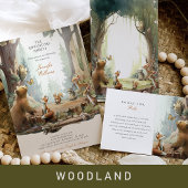 Woodland Ließ die Adventure Begin Baby Dusche Poster