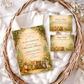 Woodland Forest Friends Diapper Raffle Begleitkarte