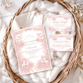 Woodland Toile Diapper Raffle Begleitkarte