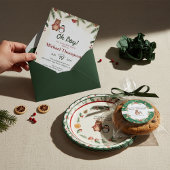 Winter Woodland Baby Shower Runder Aufkleber