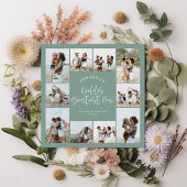 Sage green Multi Foto Mum typografie modern Karte