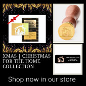 Krippe Lux Blue & Silver Weihnachten Folienkarte