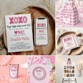 XOXO Hugs & Kisses Valentinstag 1. Geburtstag Pappbecher