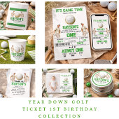 Golf Ticket 1. Geburtstag Einladung