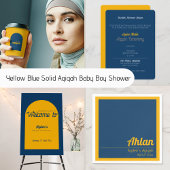 Yellow Blue Solid Color Schlicht Aqiqah Baby Dusch Pappbecher