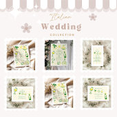 Yellow Italian Wedding Sketch Einladung