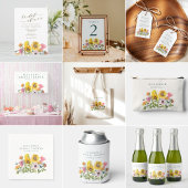 Gelbfarbenes Brautparty Runder Aufkleber