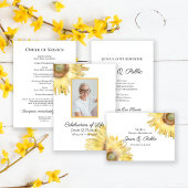 Yellow Sunflowers Beerdigungsdienst Programm