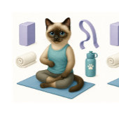 Yoga-Pose Namaste für siamesische Katzen-Liebhaber Gästebuch
