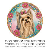 Yorkshire Terrier Pflege-Schürze | Standard Weiß Schürze