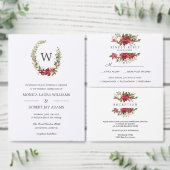 Yuletide | Weihnachtsfest bei Poinsettia Beeren Geschenkpapier (Personalisiere diese Kollektion eines unabhängigen Creators.)