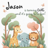 Zoo Birthday Dankeskarte