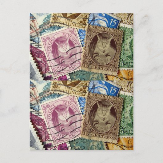 Collector Indigo-Briefmarke Postkarte (Vorderseite)
