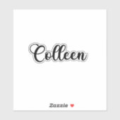 Colleen Name - Handgeschriebene Kalligrafie Aufkleber (Blatt)