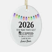 College Acceptance Ornament, College Ornaments,  Keramik Ornament (Rechts)