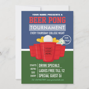 College Beer Pong Turnier-Logo hinzufügen