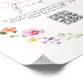 College-Fonds QR-Code Abschluss rosa Schleife Poster (Ecke)