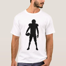 College-Footballspieler-Silhouette Sports Fan T-Sh