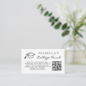 College Fund Qr Code Simple Graduation Begleitkarte (Stehend Vorderseite)