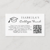 College Fund Qr Code Simple Graduation Begleitkarte (Vorderseite)
