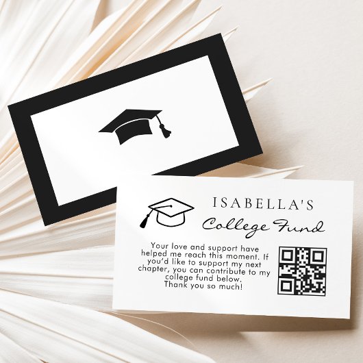 College Fund Qr Code Simple Graduation Begleitkarte