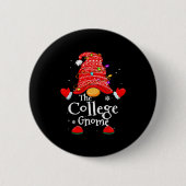 College Gnome - Xmas Family Matching Funny Christm Button (Vorderseite)