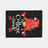 College Gnome - Xmas Family Matching Funny Christm Fleecedecke (Vorderseite (Horizontal))