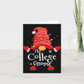 College Gnome - Xmas Family Matching Funny Christm Karte (Vorderseite)